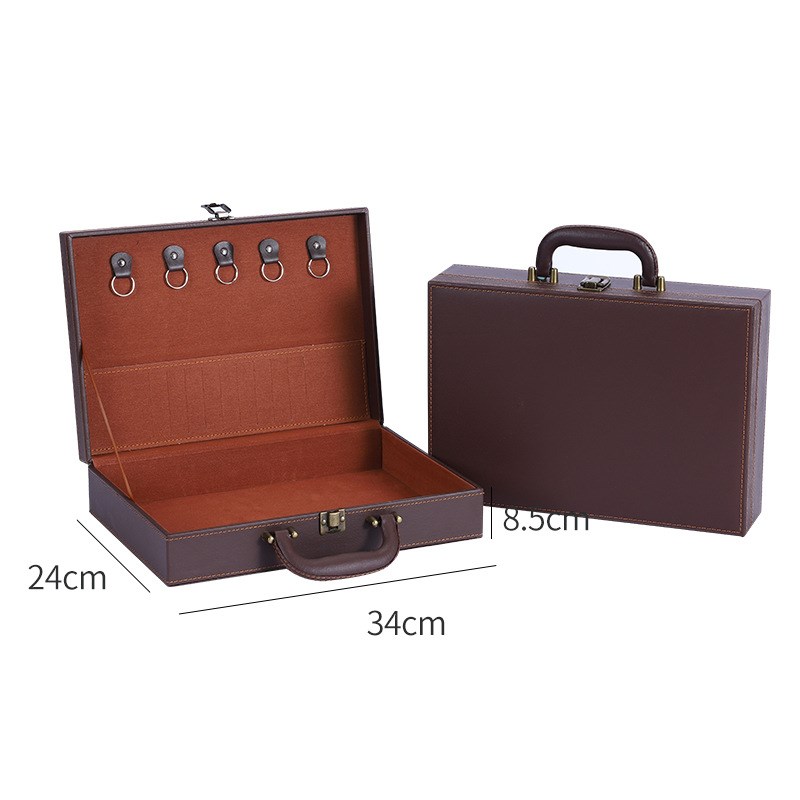 交房盒保单盒礼品包装盒色卡盒皮质交付箱钥匙盒交房箱现货