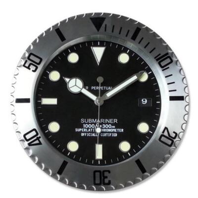 Quelle Fabrik Metall Wanduhr 客厅挂钟厂家直批14寸水鬼金属