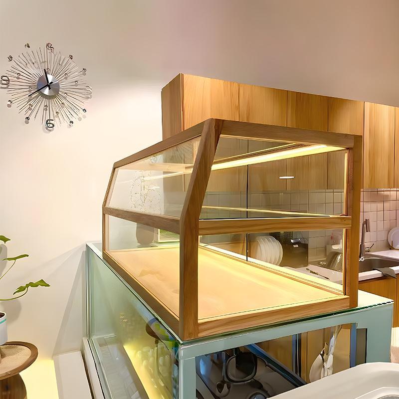 商用面包玻璃柜台小型台面柜收纳陈列柜蛋糕烘焙咖啡店展示柜甜品