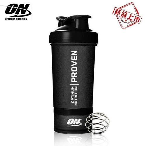 ON官方原装蛋白增肌粉刻度摇摇杯可携式带粉盒三层搅拌奶昔运动水