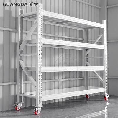 仓储货架带轮子可移动推拉多层置物架仓库展示架万向轮家用铁架子