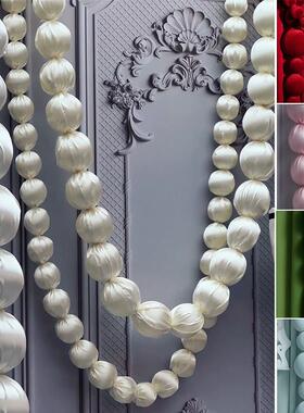 珍珠串订婚礼派对网红装饰橱窗置景背景墙布球挂饰打卡点拍照道具