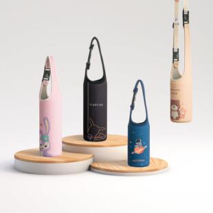 加厚保温杯套水杯套保护套杯子套通用手提可斜挎式 儿童男女生学生