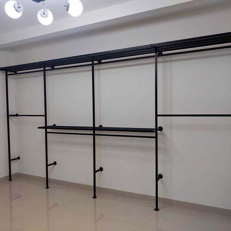 衣帽间卧室架子组装砌墙金属衣柜钢架服装店展厅仓库上墙货架定制