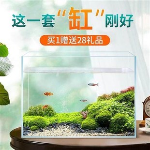 yee 意牌 鱼缸超白鱼缸水w族箱草缸桌面小鱼缸家用客厅超白玻璃水