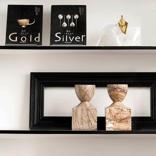 WU.物兮物墙上隔板陈设柜置物架装饰品软装样板间书房书架书柜艺