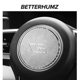 Alcantara理想ONE方向盘贴片中控内饰升级改装翻毛皮车标贴装饰件