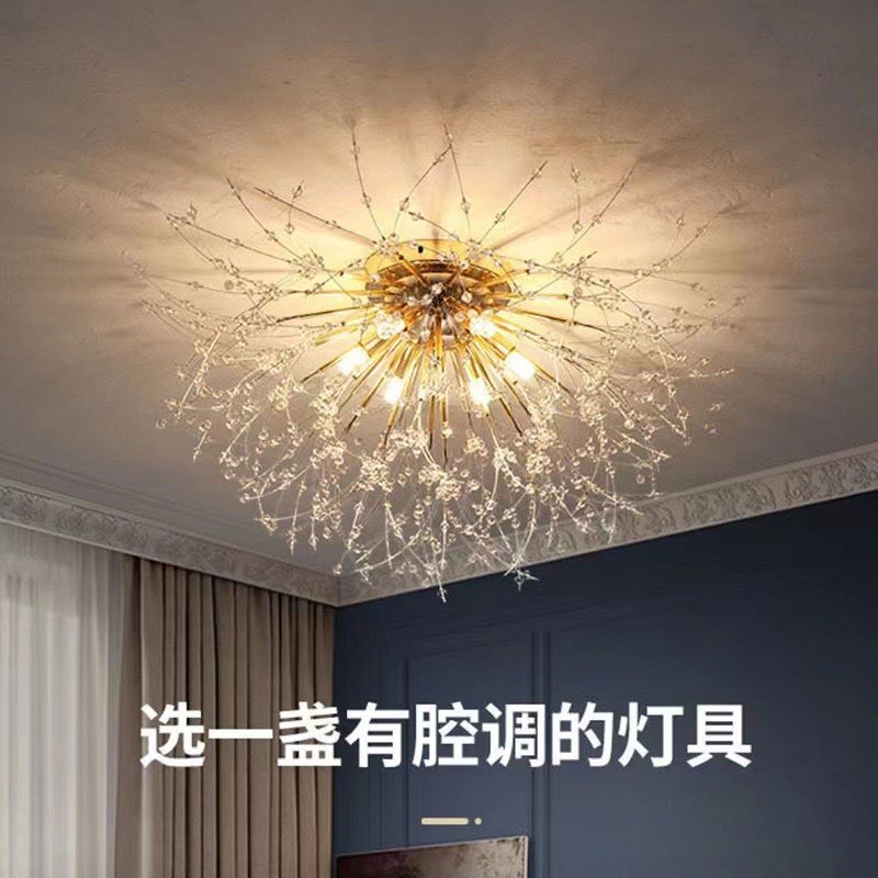 萤火虫蒲公英水晶吊灯现代简约客厅灯玄关楼梯卧室餐厅卧室吸顶灯