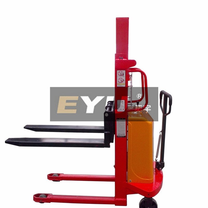 EY-SEM1016上海堆高车1.5m 3米 奕宇半电动堆高车0.5吨1吨2吨3吨
