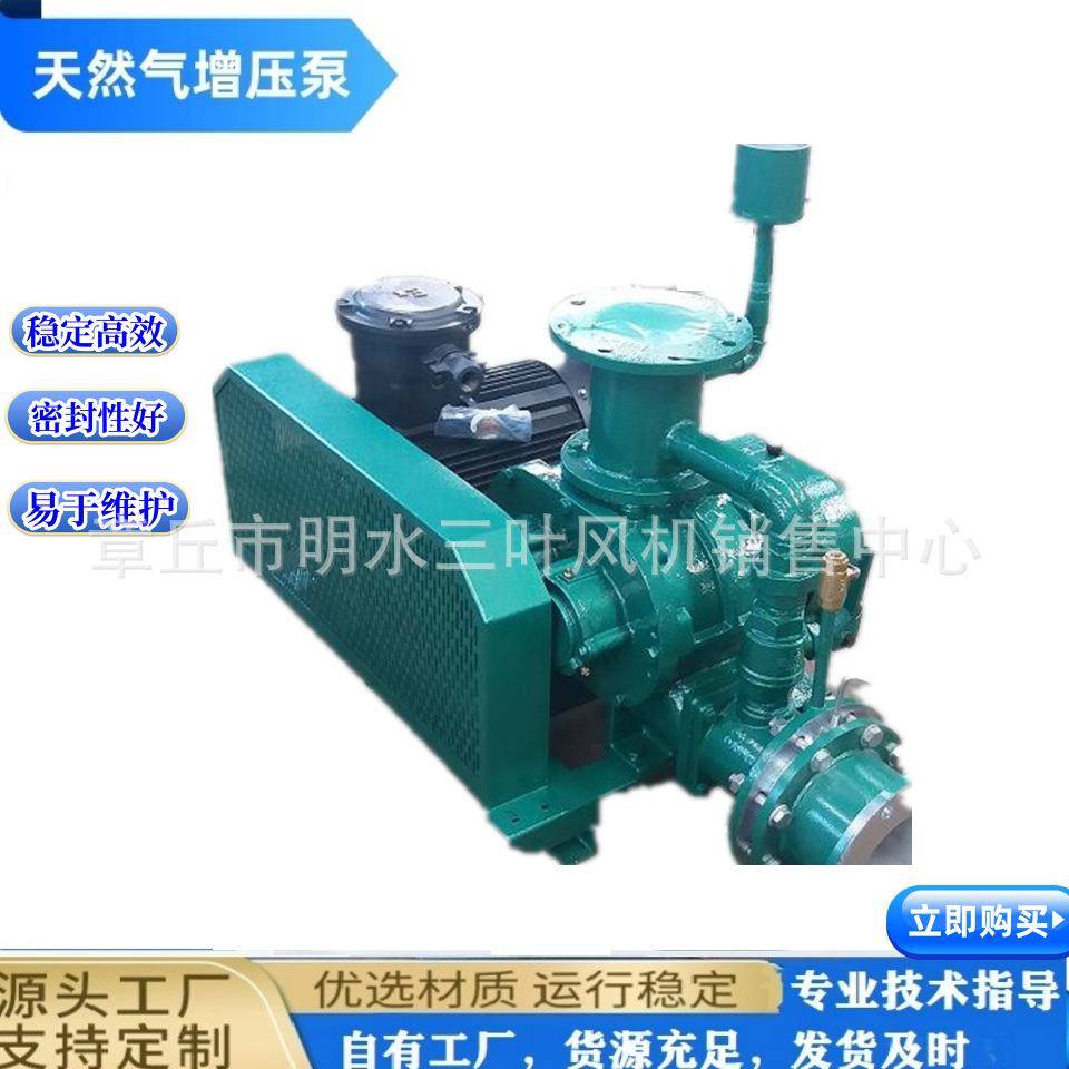 厂家供应沼气煤气天然气特殊气体气力输送三叶罗茨风机罗茨增压泵
