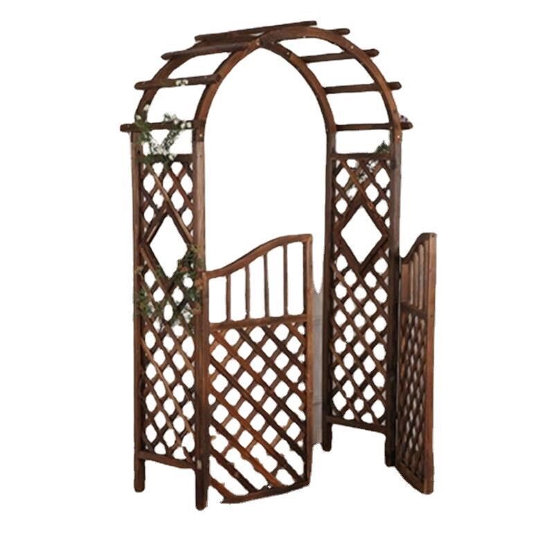 防腐木拱门爬藤架户外室外花架装饰花园弧形门栅栏围栏庭院葡萄架