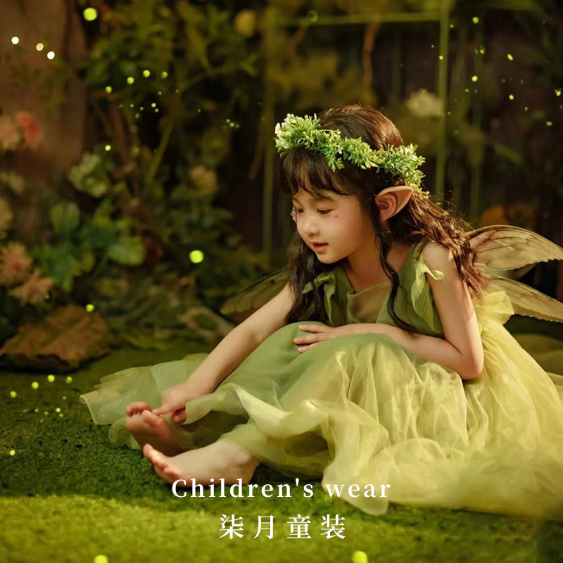 儿童礼服公主裙花童蓬蓬纱影楼拍摄礼服钢琴演出女童晚礼服主持人