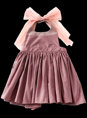 MARL女宝宝公主裙罩衣吃饭围兜防水防脏婴儿夏季薄款女孩儿童围裙