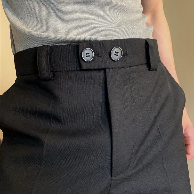 美式休闲微喇设计感西裤男高奢老钱风垂感西装休闲裤显腿长拖地裤