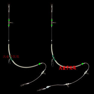 一拖二海钓鲈鱼黄鱼钓组一拖三高速轴承转环防缠绕十九公黑头线组