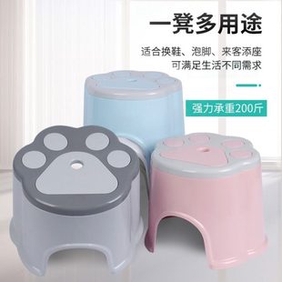 小凳子塑料板凳家用儿童凳卡通加厚防滑脚踏宝宝矮凳洗澡防滑凳子