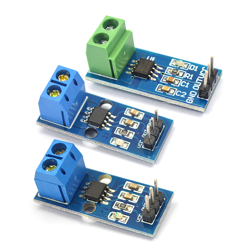 ACS712模块5A 20A 30A量程电流检测板ACS712-05B霍尔电流传感器