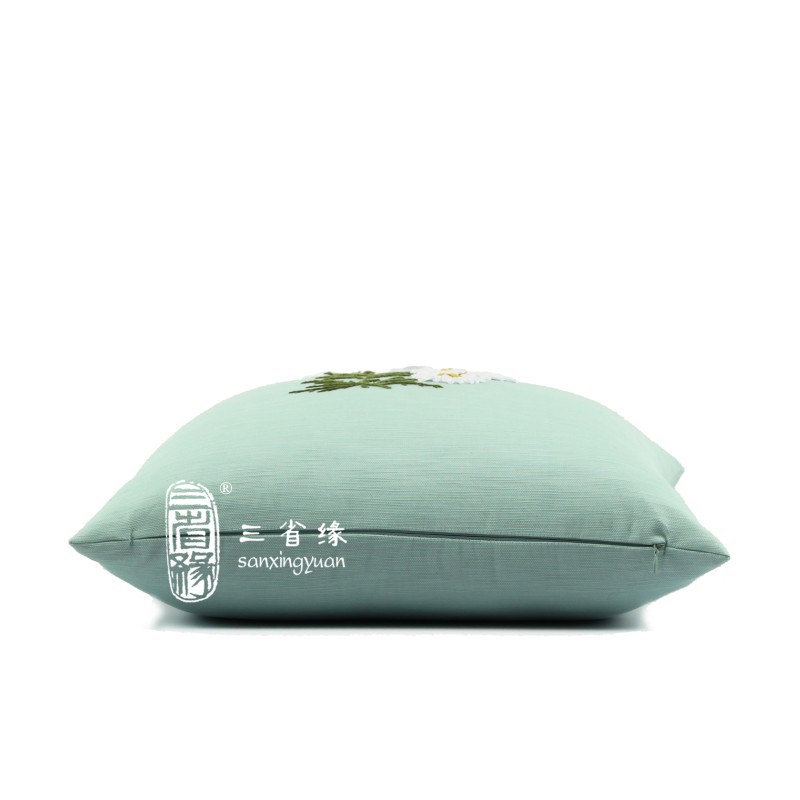 雏菊手工丝带绣抱枕艺术靠垫沙发大靠背套午睡枕靠包套送枕芯包邮