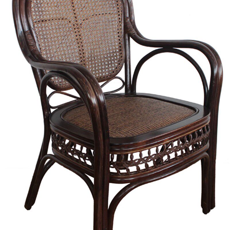 印尼玛瑙藤编织深色仿古带扶手靠背椅简约款阳台客厅休闲桌椅套装,住宅家具,桌椅套件,淘宝优惠券,粉丝福利购,淘宝优惠卷