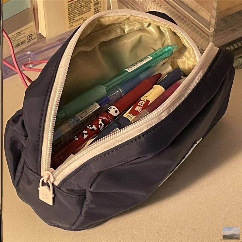 3egiz笔袋包橡皮铅笔黑笔画笔文具盒收纳包笔袋大容量笔袋