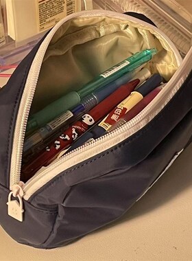 3egiz笔袋包橡皮铅笔黑笔画笔文具盒收纳包笔袋大容量笔袋