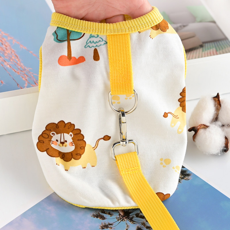 宠物猫咪小狗狗夏天衣服带牵引绳小型犬比熊博美泰迪背心纯棉薄款,宠物/宠物食品及用品,狗宠物服装/雨衣,淘宝优惠券,粉丝福利购,淘宝优惠卷