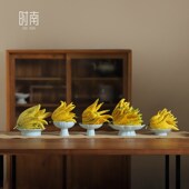 中式 佛手柑托盘高颜值佛手果摆放盘佛手瓜专用陶瓷花瓶佛手供盘