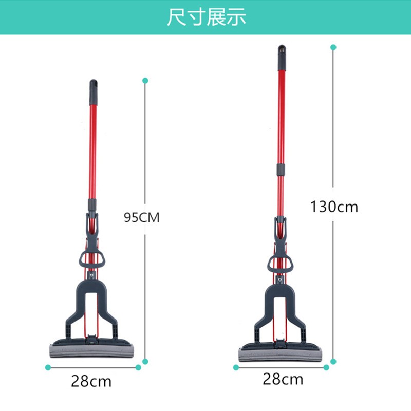 德澳强力对折式吸水胶棉拖把 强效吸水海绵拖把对折挤水海绵墩布