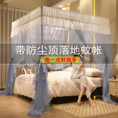 蚊帐家用2024新款双人1.8m床三开门宫廷落地老式卧室防尘顶1米5夏