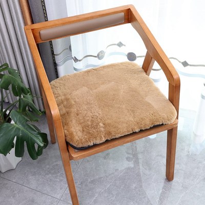 简约现代羊毛椅垫实木椅子坐垫防滑冬季汽车座垫四季通用餐椅坐垫