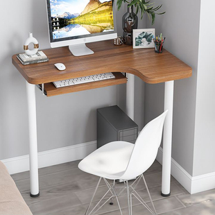 简易转角书桌电脑台式 办公桌卧室拐角写字桌小型简约学生家用桌子