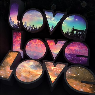 LOVE灯箱LED字母灯求婚表白背景装饰桌面氛围灯家用卧室浪漫装扮