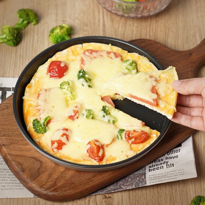 三能不沾披萨烤盘烘焙家用饼皮工具烤箱用比萨饼8寸9寸pizza烤盘