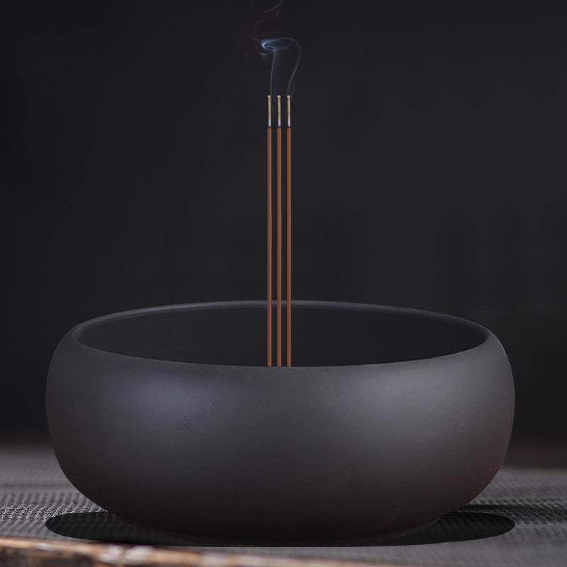 老式紫砂上香炉大号家用陶瓷插香碗供奉香炉室内供佛插香炉烧香炉,家居饰品,香薰炉,淘宝优惠券,粉丝福利购,淘宝优惠卷