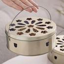 防火蚊香盒家用防烫蚊香盘带盖子除蚊盒蚊香架子收纳盒接灰盘蚊香