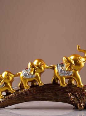 招财大象摆饰客厅酒柜电视柜创意玄关家居装饰品办公室桌面工艺礼