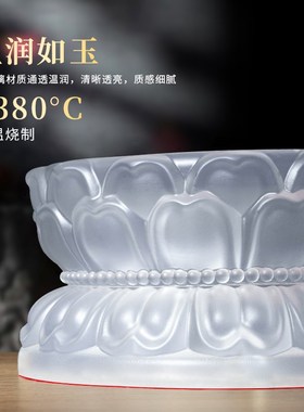 观音座桌面摆件水琉璃莲花底座佛像供台须弥座客厅玄关装饰品中式