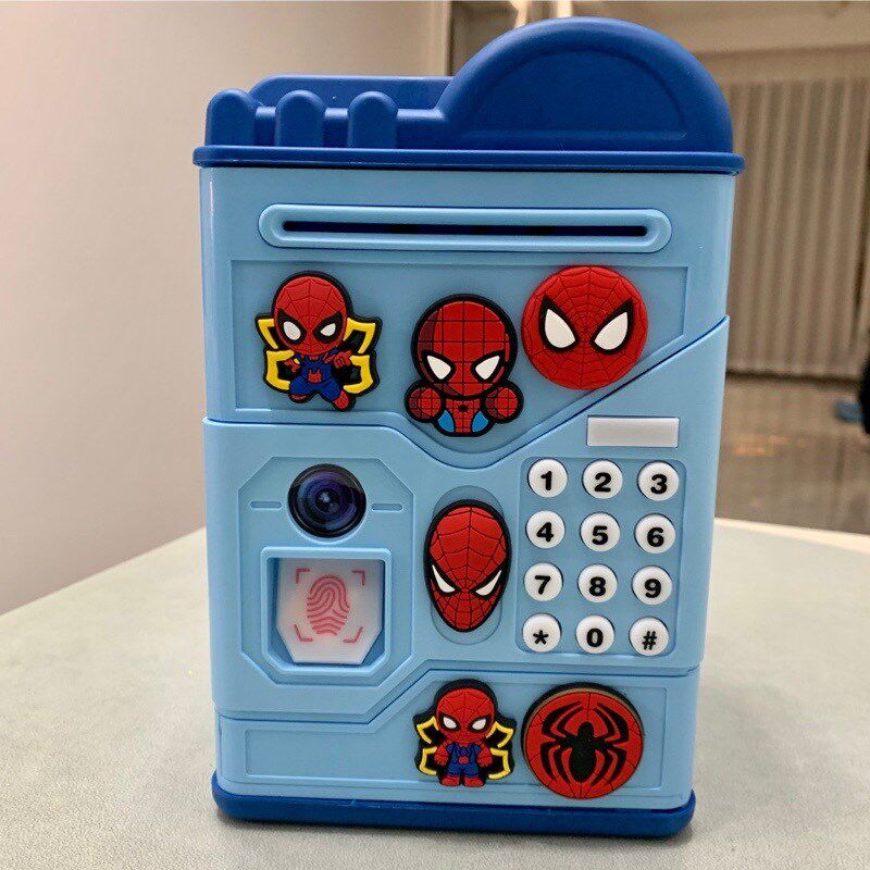 蜘蛛侠儿童存钱罐2024年新款女生男孩密码箱储蓄只进不出可存可取