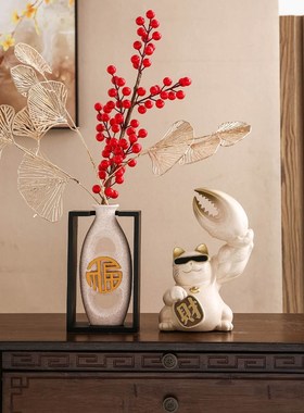 招财猫摆件新店生意兴隆送礼物健身房花店店铺收银台前台八方来财