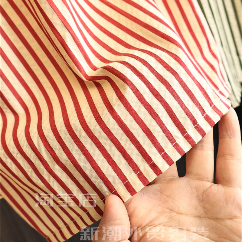 【梭织薄款】阿罗裤!春秋睡裤条纹休闲裤透气短裤家居平角短裤男