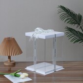 网红 制定 透明生日蛋糕盒子4寸6寸8寸10寸12寸14寸单双层加高包装