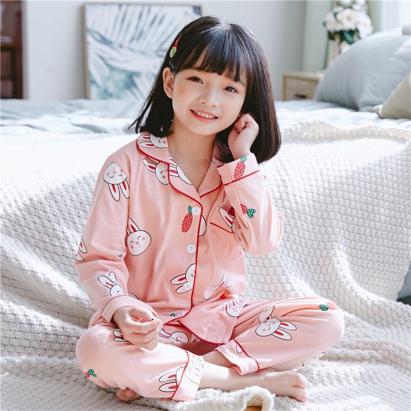 儿童女童睡衣纯棉春秋季长袖套装中大童小女孩甜美公主草莓家居服,童装/婴儿装/亲子装,家居服套装,淘宝优惠券,粉丝福利购,淘宝优惠卷