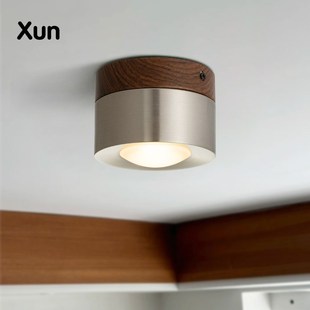 迅泽 中古风筒灯明装复古包豪斯射灯走廊过道灯南洋风入户玄关灯