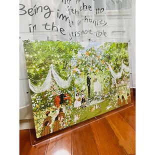 猫空婚礼进行时拼图专用高透亚克力3层框可挂可靠墙