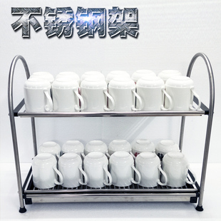 咖啡杯架子收纳架茶杯沥水杯架家用304不锈钢吧台置物玻璃酒杯架