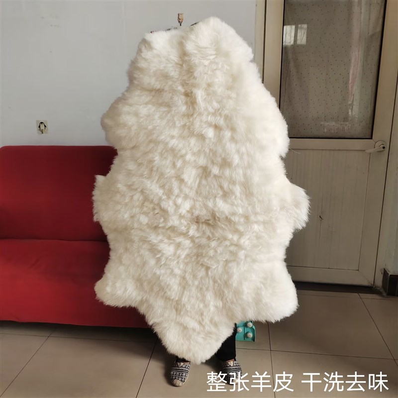整张羊皮毛沙发垫地毯客厅皮毛一体坐垫床边褥子飘窗纯羊毛垫毯子