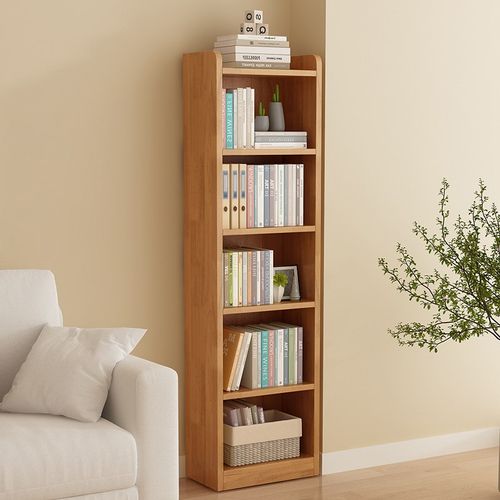 书柜家用落地转角窄缝柜全实木书架简易多层收纳置物杂物储物柜子