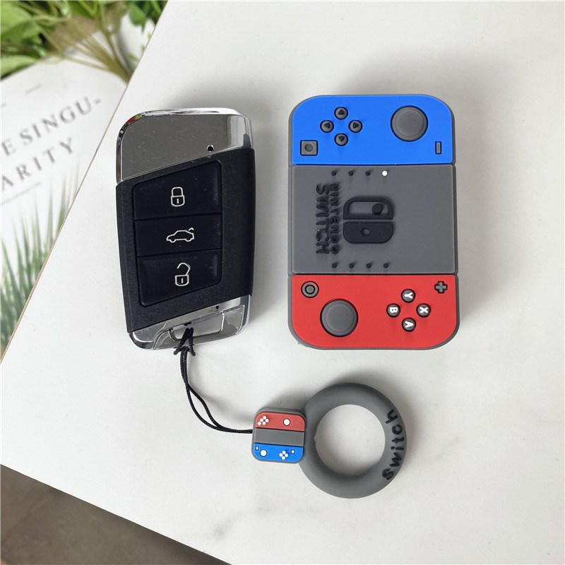 适用于大众汽车钥匙套卡通游戏机迈腾b8CC帕萨特硅胶扣壳创意男女