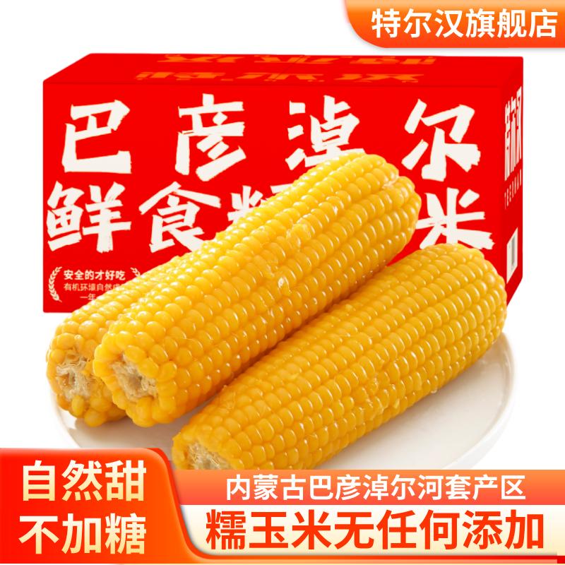 特尔汉内蒙古巴彦淖尔新鲜糯玉米200g*10支真空包装非转基因玉米