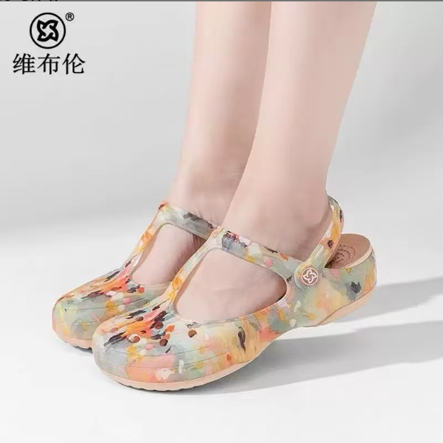 [七彩云南]VEBLEN维布伦夏季护士果冻鞋防滑防臭外穿女款洞洞鞋